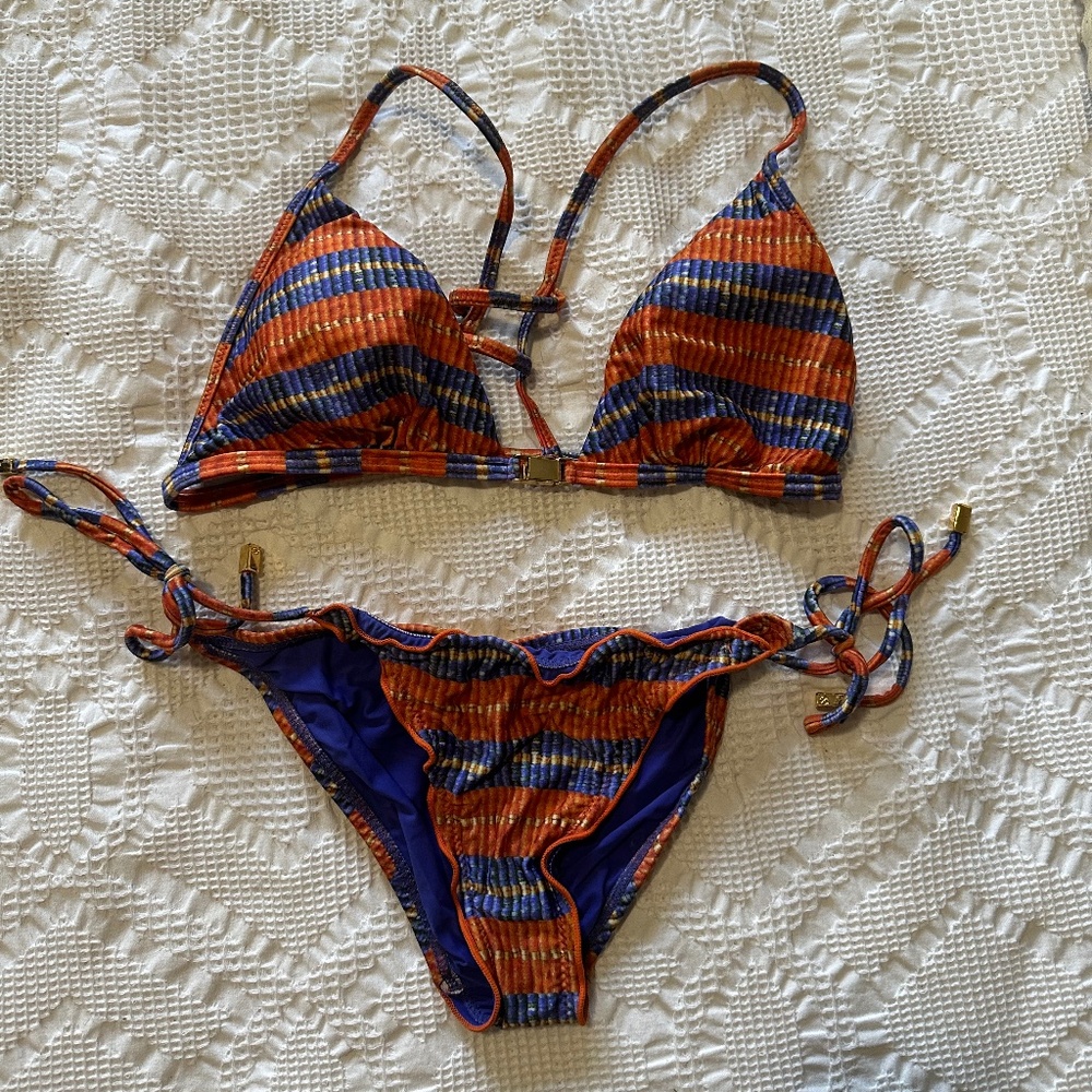 Vix Bikini blue orange size small